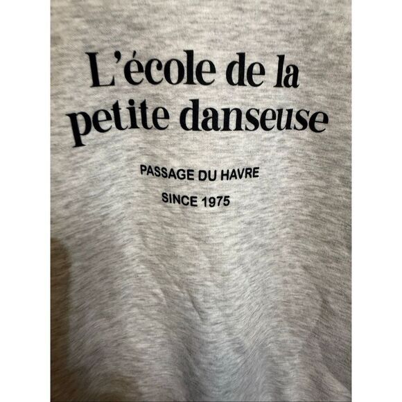 ZARA Women's Layered Shirt Crew Neck Pullover Sweatshirt Gray White Size 11-12 - Picture 6 of 9